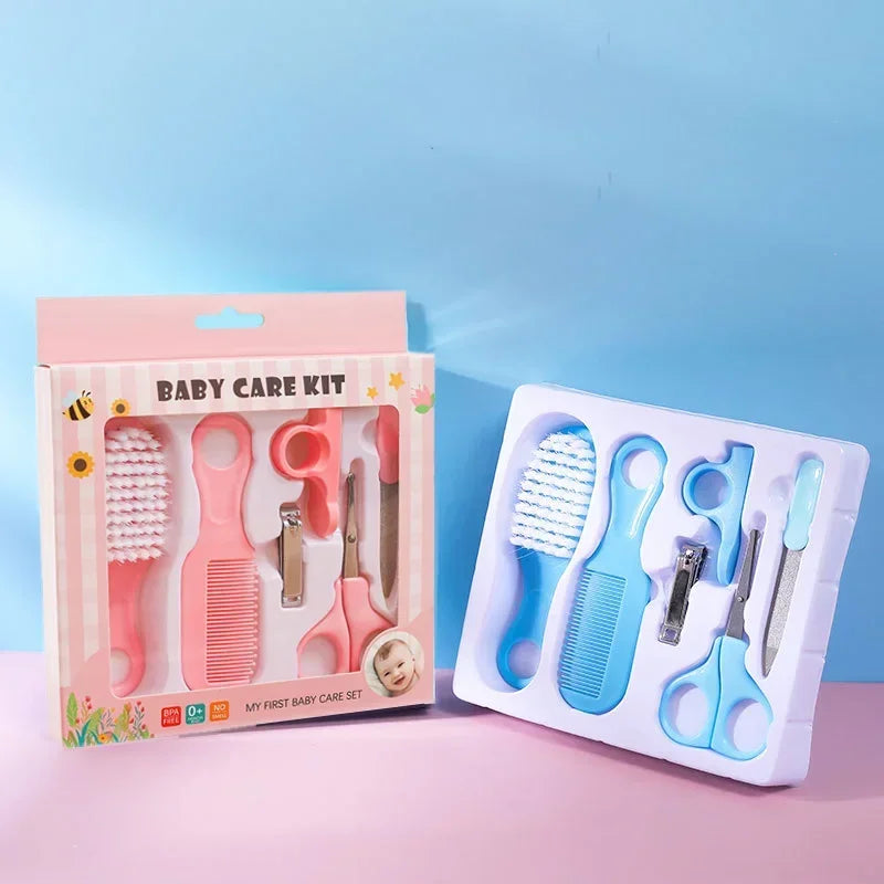 Baby Care Set Safe Nail Clippers Soft Comb Brush Care Combination Hair Comb Grooming Brush Set Nail Trimmer Kit Healthcare Tools