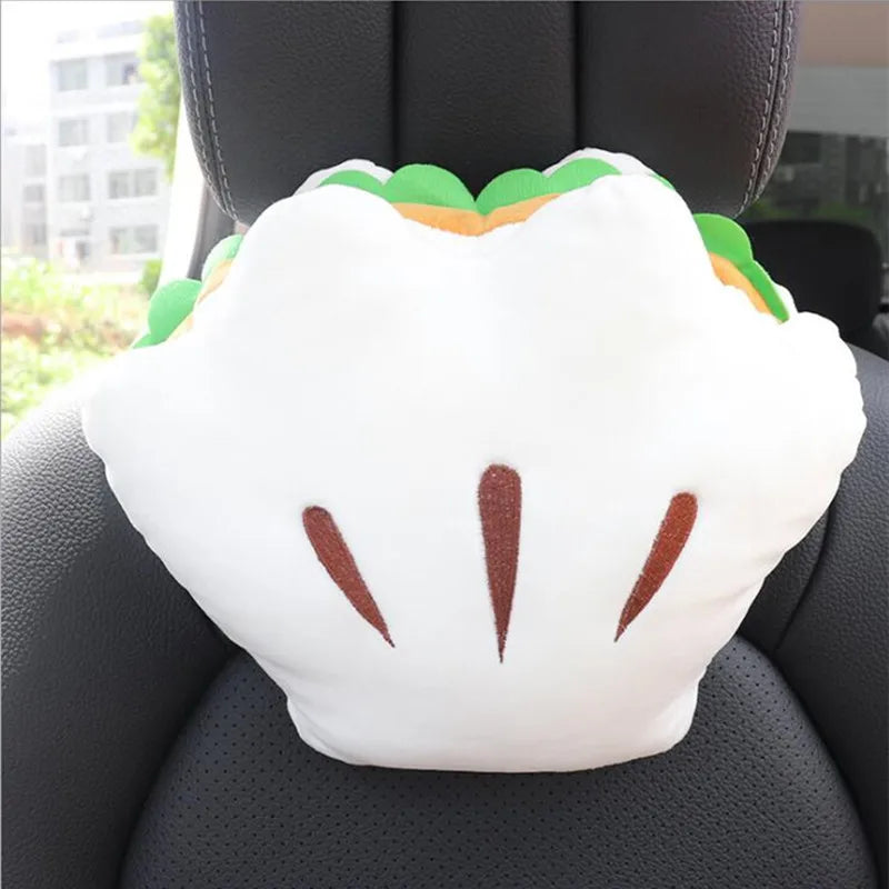 New Creative Cute Cartoon Seat Lumbar Cushion Pillow Cute Hamburger Headrest Waist Rest Pillow Car Interior Ornaments