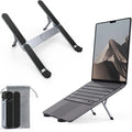 [Ultra Compact] Bi-Foldable Foldable & Portable Laptop Aluminum Stand for Desk, Lightweight Tablet Stand for Business Travel
