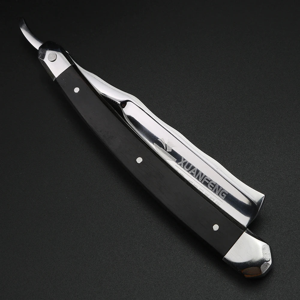 XUANFENG 440C Steel Mirror Face Folding Razor High Hardness Sharp Straight Edge Razor Men'S Razor