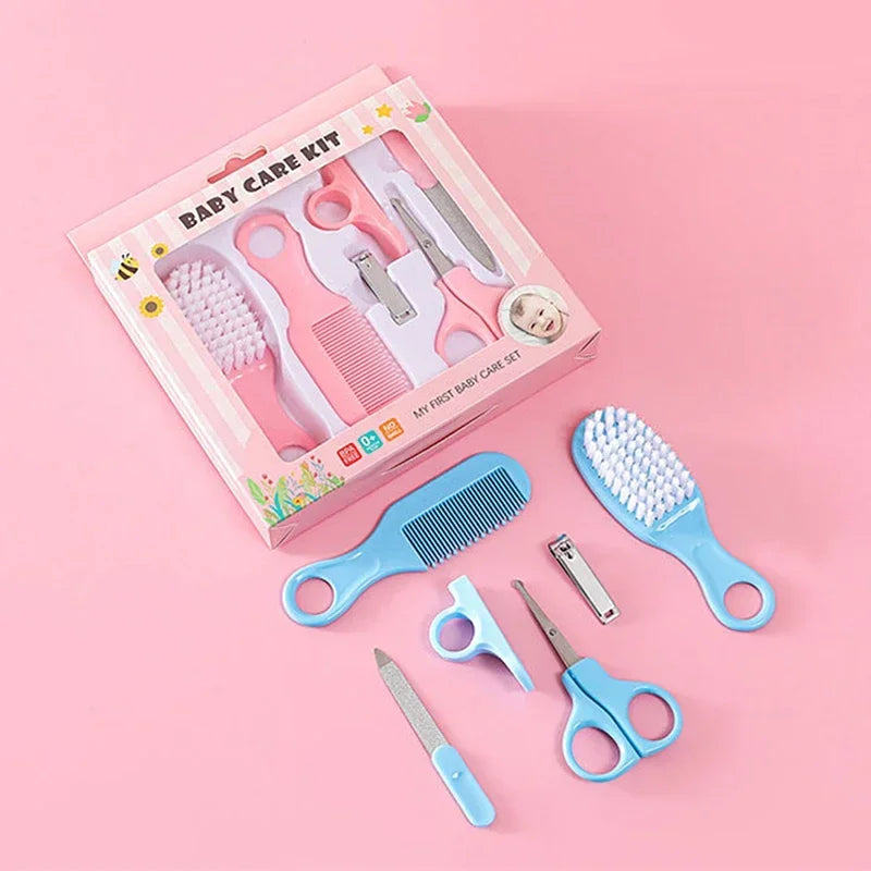 Baby Care Set Safe Nail Clippers Soft Comb Brush Care Combination Hair Comb Grooming Brush Set Nail Trimmer Kit Healthcare Tools