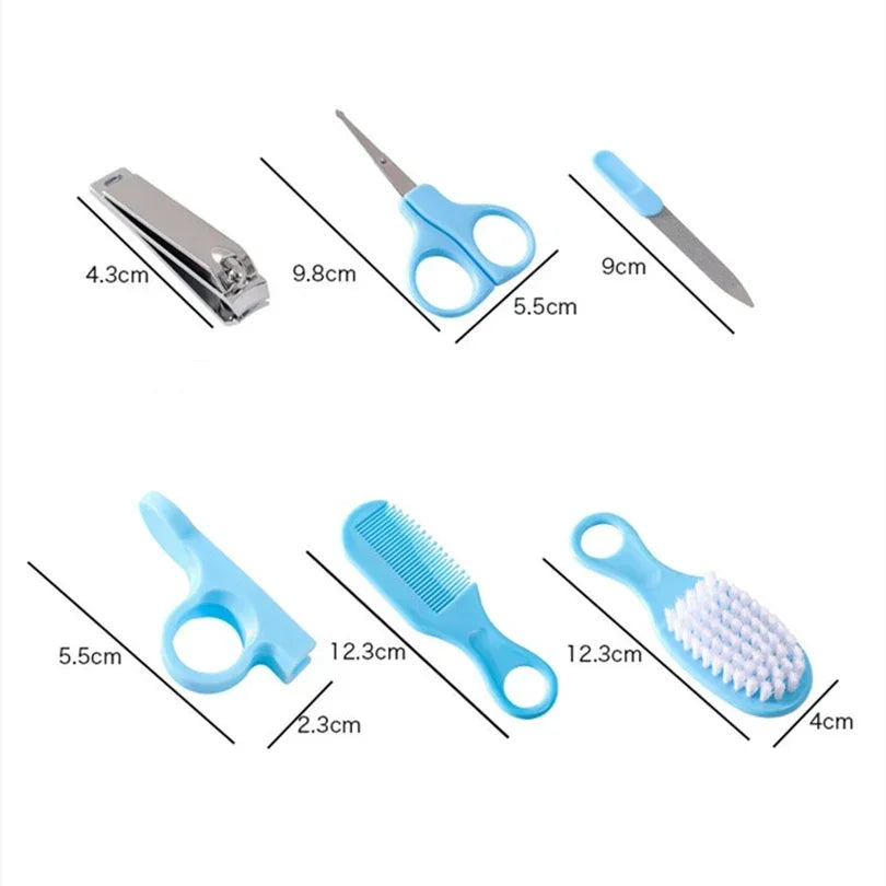 Baby Care Set Safe Nail Clippers Soft Comb Brush Care Combination Hair Comb Grooming Brush Set Nail Trimmer Kit Healthcare Tools
