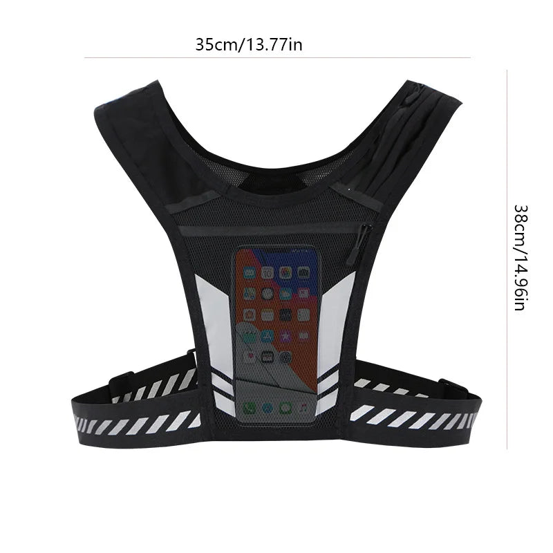 Ultra Light Running Vest with Phone Pocket Water Bottle Holder Breathable Hydration Pack for Outdoor Sports Cycling Hiking Trail