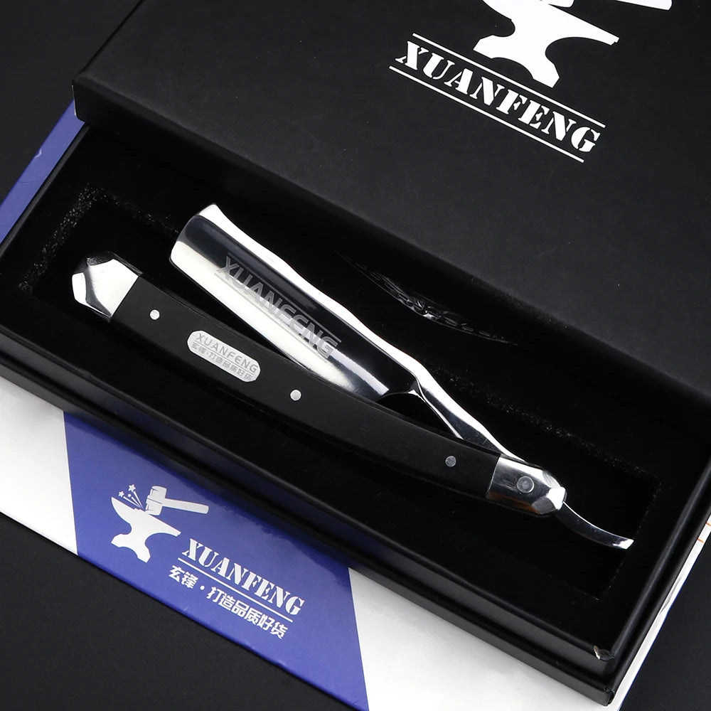 XUANFENG 440C Steel Mirror Face Folding Razor High Hardness Sharp Straight Edge Razor Men'S Razor