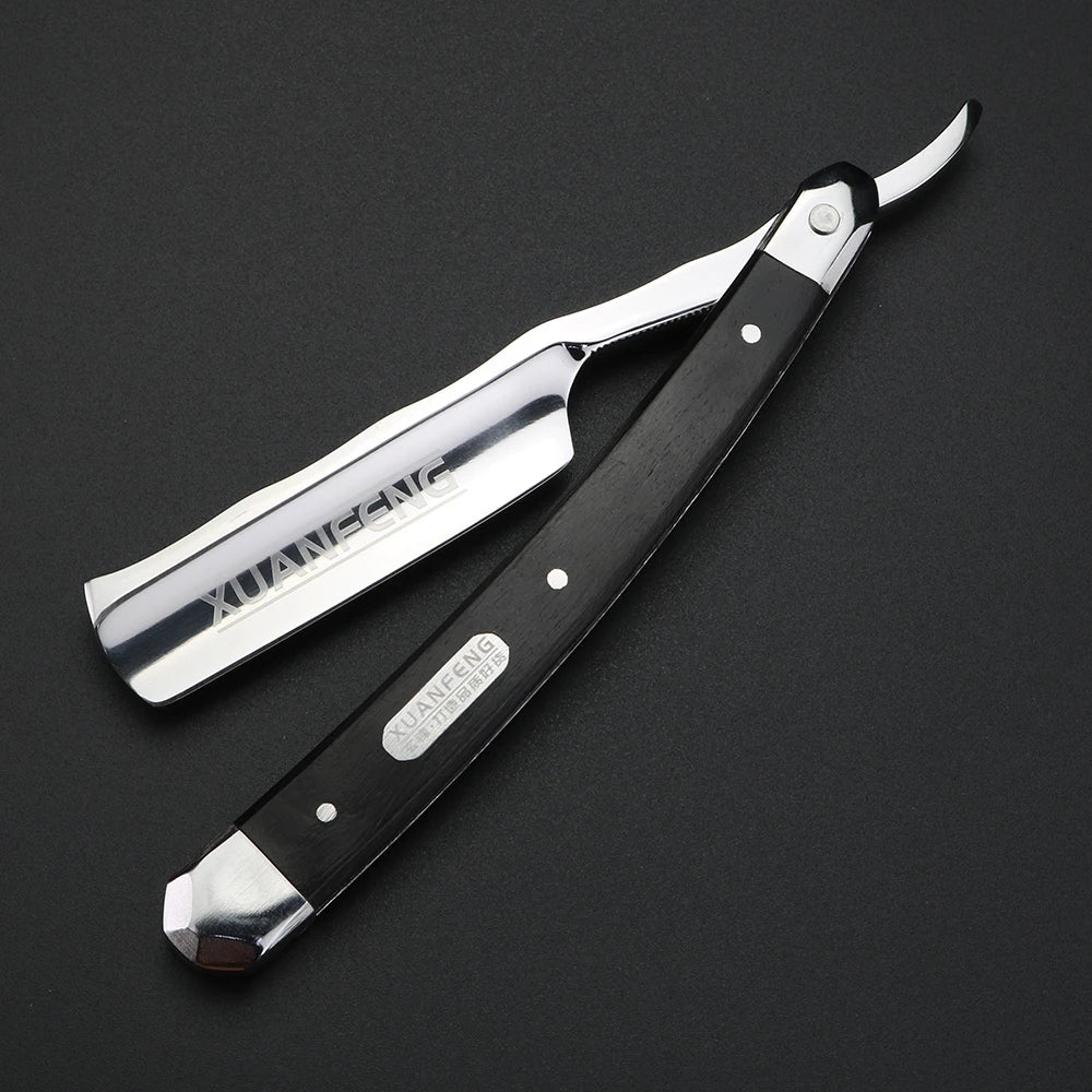 XUANFENG 440C Steel Mirror Face Folding Razor High Hardness Sharp Straight Edge Razor Men'S Razor