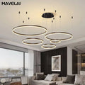 Modern Led Ceiling Chandelier Circular Ring Chandelier Living Bedroom Dining Room Lighting Home Indoor Lighting Decor Chandelier
