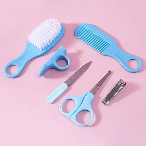 Baby Care Set Safe Nail Clippers Soft Comb Brush Care Combination Hair Comb Grooming Brush Set Nail Trimmer Kit Healthcare Tools