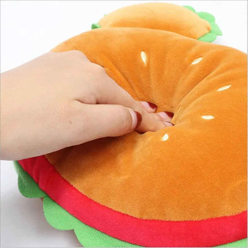 New Creative Cute Cartoon Seat Lumbar Cushion Pillow Cute Hamburger Headrest Waist Rest Pillow Car Interior Ornaments