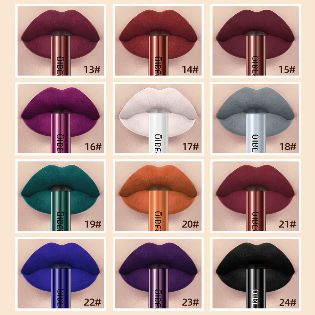 Matte Liquid Lipstick Waterproof Long Lasting Lip Gloss Velvet Mate Nude Red Tint Tube Lipsticks Lipgloss Makeup Cosmetic