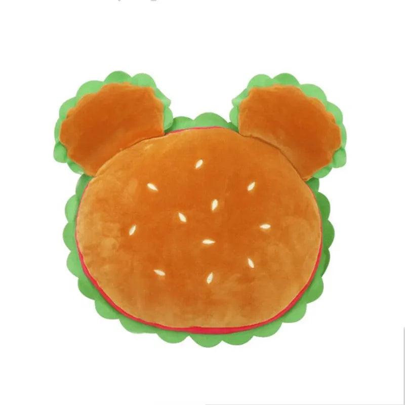 New Creative Cute Cartoon Seat Lumbar Cushion Pillow Cute Hamburger Headrest Waist Rest Pillow Car Interior Ornaments